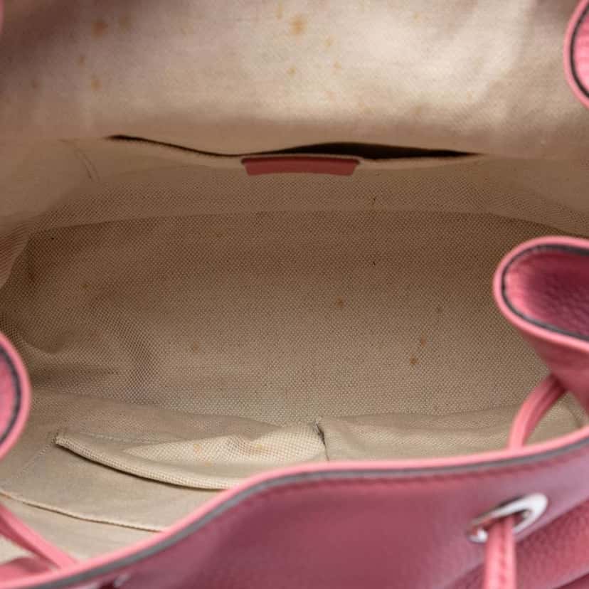 Gucci Leather Bamboo Tassel Backpack Pink Leather Very good condition - Model View