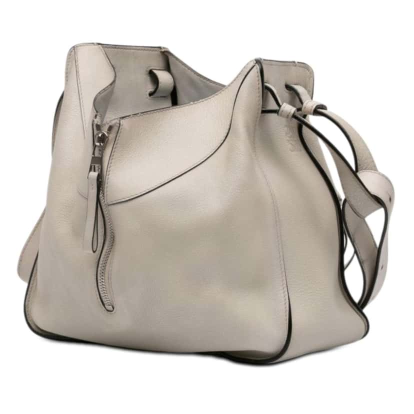 Loewe Small Grained Calfskin Hammock Bag Brown Leather Good condition - Back View