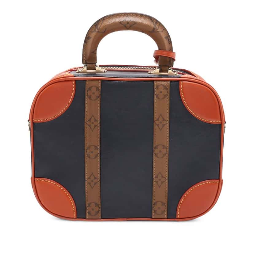 Louis Vuitton Monogram Reverse Valisette PM Blue Leather Very good condition - Back View