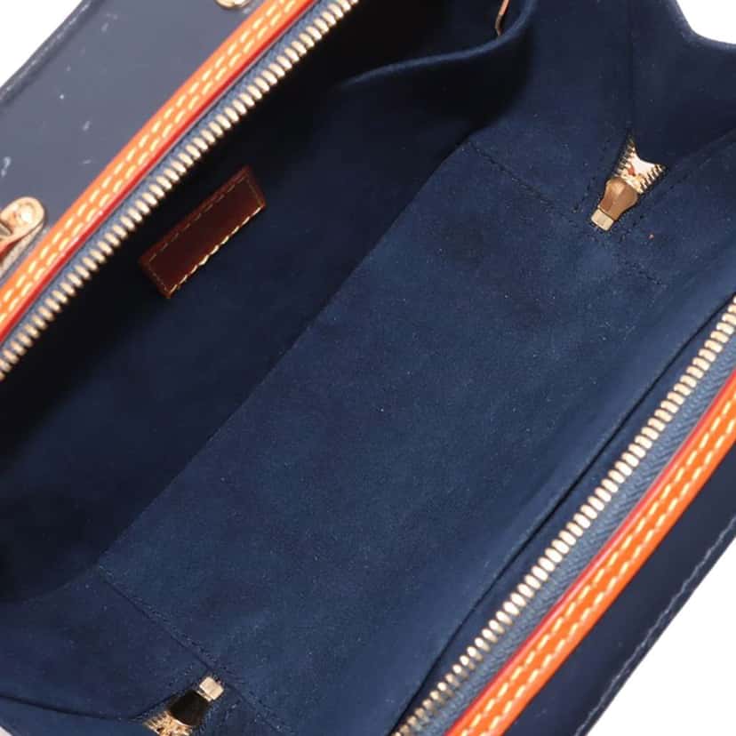 Louis Vuitton Monogram Reverse Valisette PM Blue Leather Very good condition - Inside View