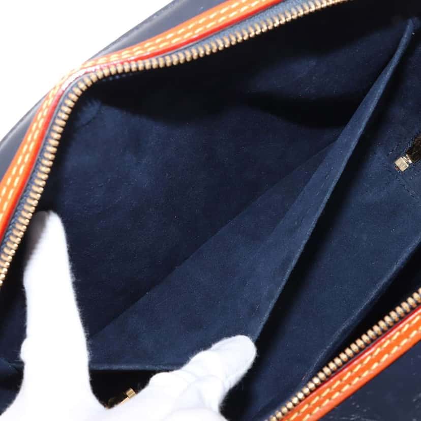 Louis Vuitton Monogram Reverse Valisette PM Blue Leather Very good condition - Box View