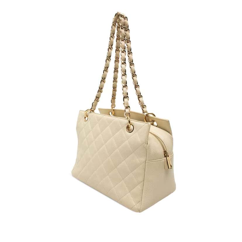 Chanel Petite Caviar Timeless Tote Brown Leather Very good condition - Back View