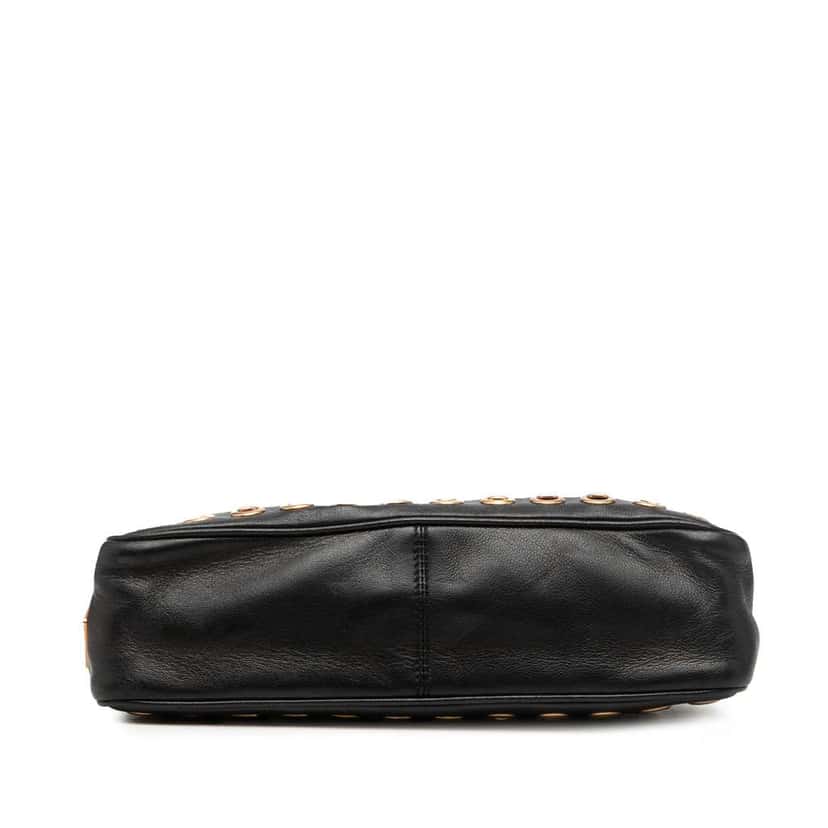 Prada Grommet Leather Shoulder Bag Black Leather Very good condition - Inside View