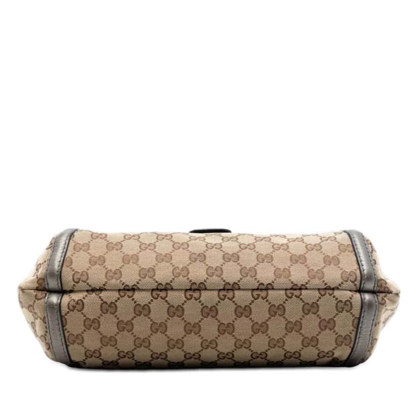 Gucci Medium GG Canvas Techno Horsebit Satchel Beige Canvas Very good condition - Inside View