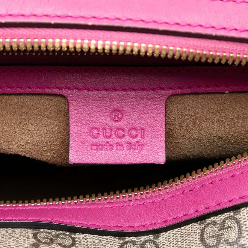 Gucci Small GG Supreme Satchel Beige Very good condition - Box View