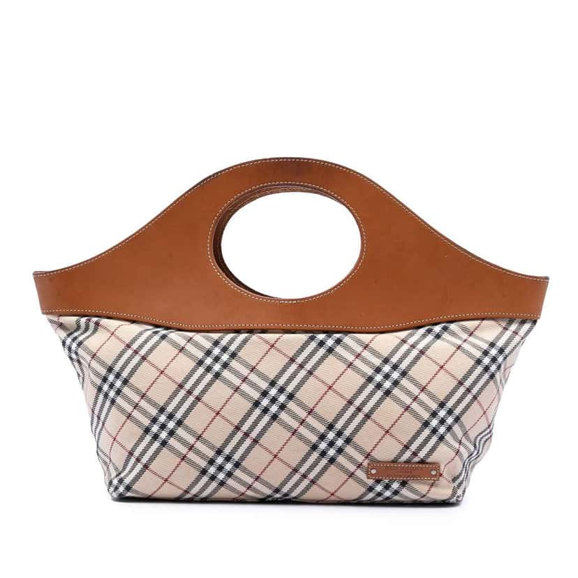 Burberry Nova Check Canvas Handbag Beige Canvas Very good condition - Front View