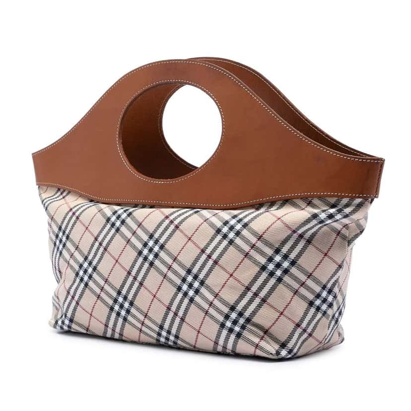 Burberry Nova Check Canvas Handbag Beige Canvas Very good condition - Back View