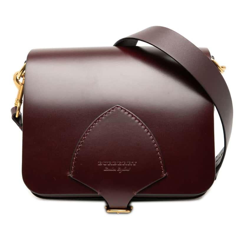 Burberry Leather Bridle Square Crossbody Red Leather Very good condition - Front View