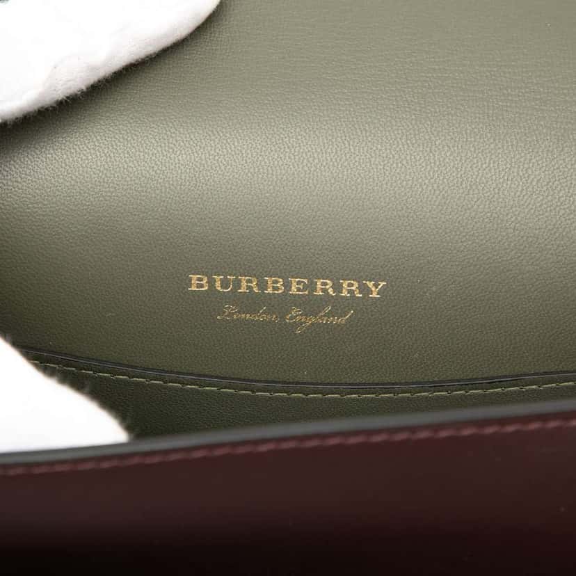 Burberry Leather Bridle Square Crossbody Red Leather Very good condition - Box View