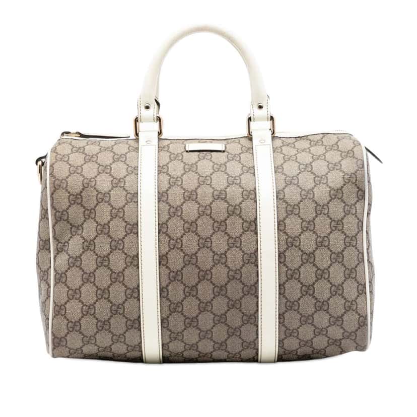 Gucci Medium GG Supreme Joy Boston Bag Beige Canvas Very good condition - Front View