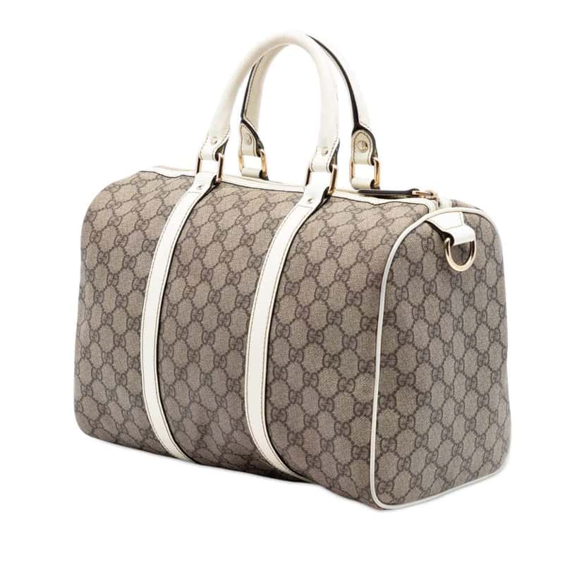 Gucci Medium GG Supreme Joy Boston Bag Beige Canvas Very good condition - Back View