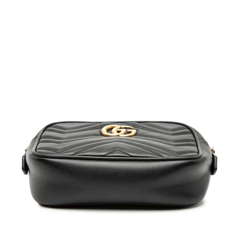 Gucci Mini GG Marmont Matelasse Leather Crossbody Black Leather Very good condition - Inside View