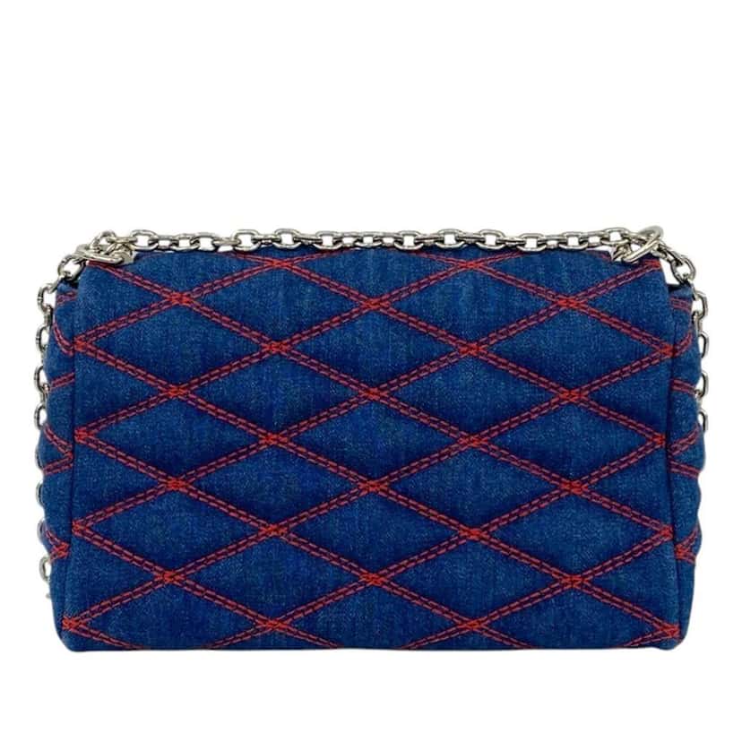 Louis Vuitton Malletage Denim GO 14 MM Blue Denim Very good condition - Back View