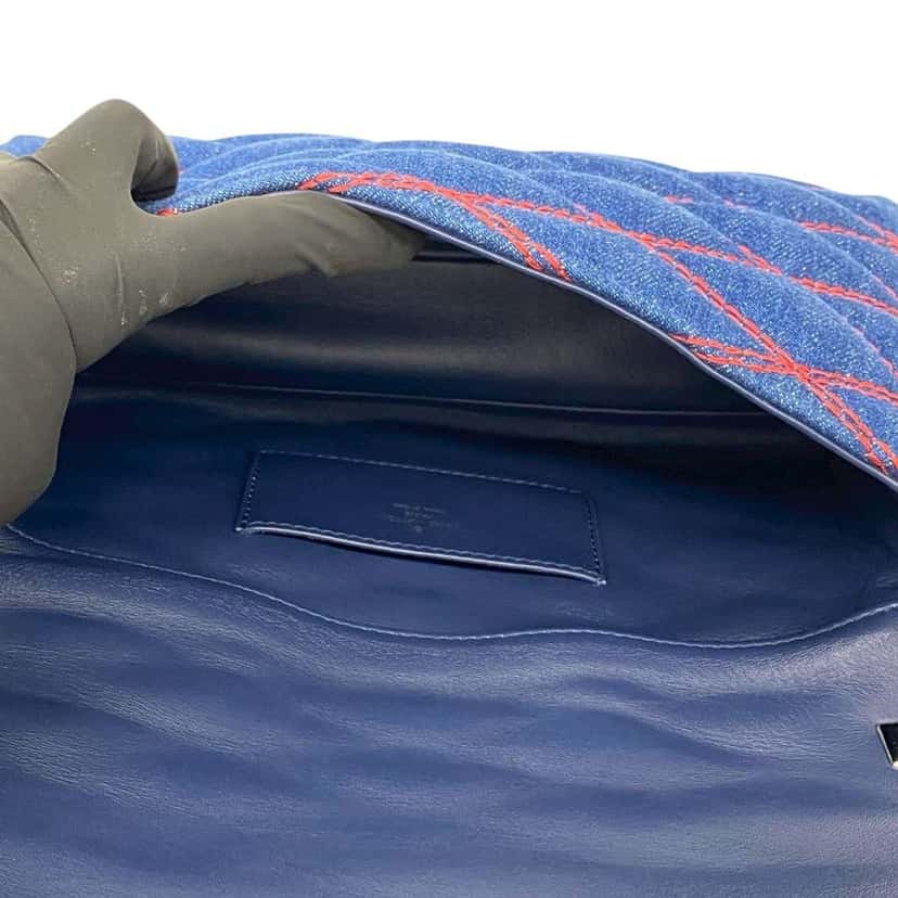 Louis Vuitton Malletage Denim GO 14 MM Blue Denim Very good condition - Inside View