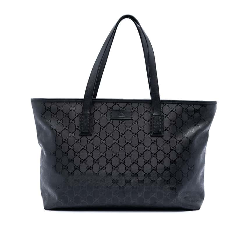 Gucci Medium GG Imprime Tote Black Canvas Very good condition - Front View