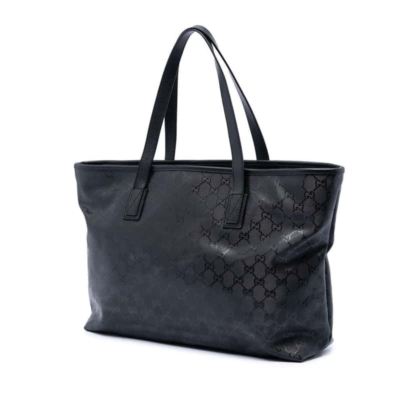 Gucci Medium GG Imprime Tote Black Canvas Very good condition - Back View