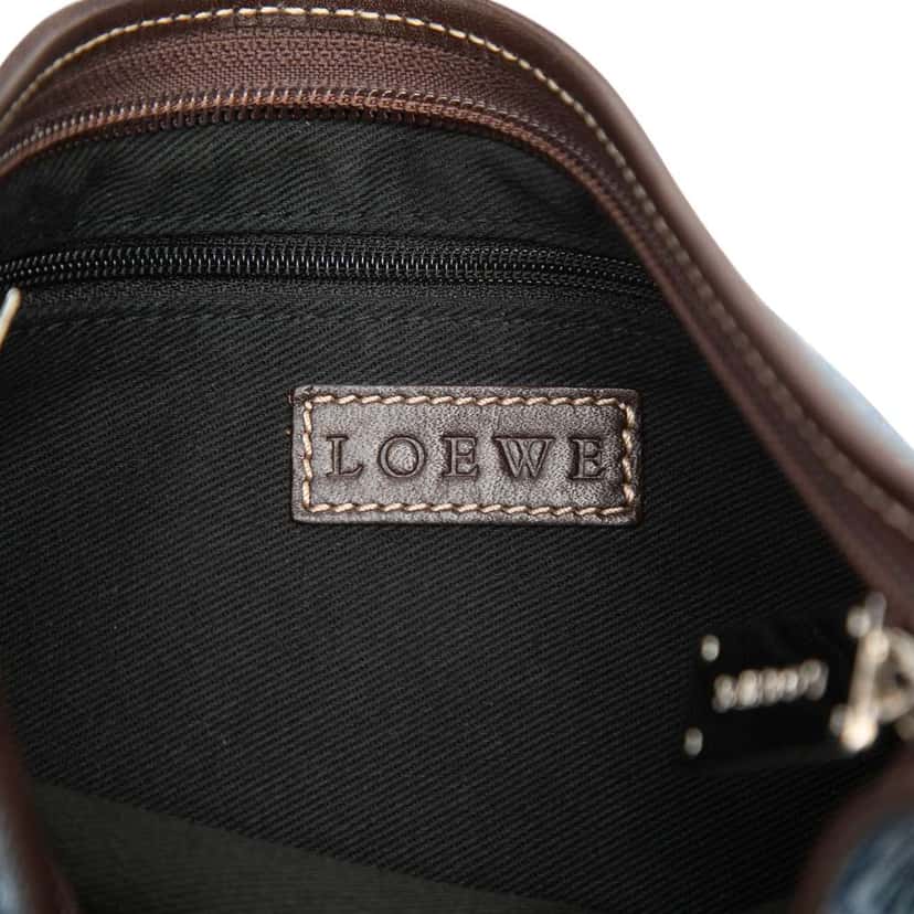 Loewe Anagram Denim Shoulder Bag Blue Denim Very good condition - Box View