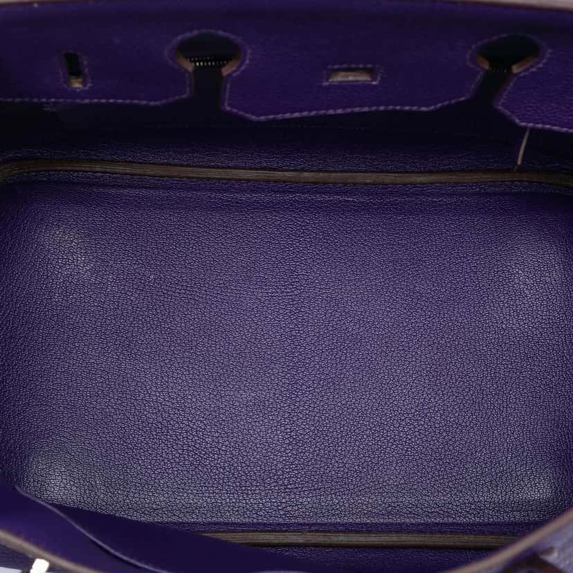 Hermès Togo Birkin Retourne 35 Purple Leather Very good condition - Model View