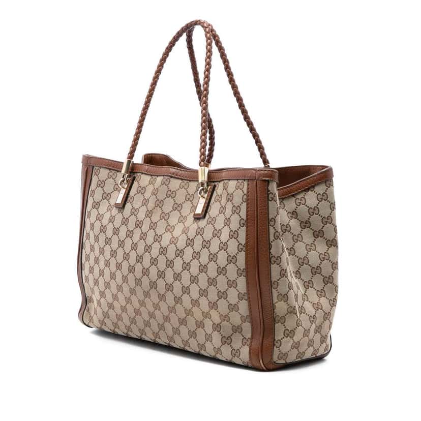 Gucci Medium GG Canvas Bella Tote Beige Canvas Very good condition - Back View