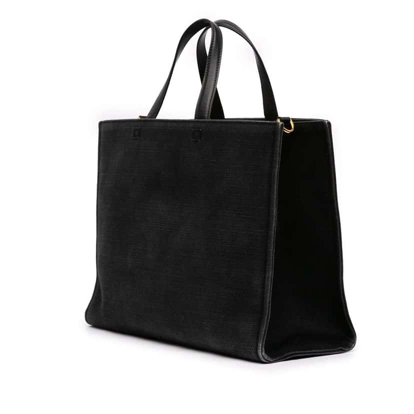 Givenchy Medium Canvas G Tote Shopping Bag Black Canvas Very good condition - Back View