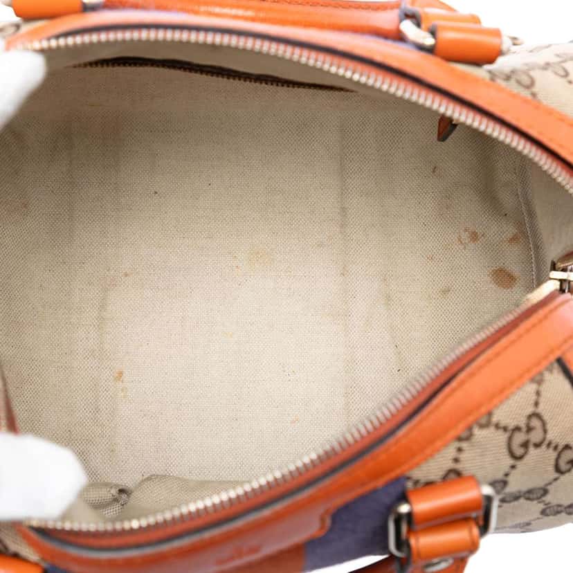 Gucci Small GG Canvas Web Joy Boston Bag Beige Canvas Very good condition - Model View