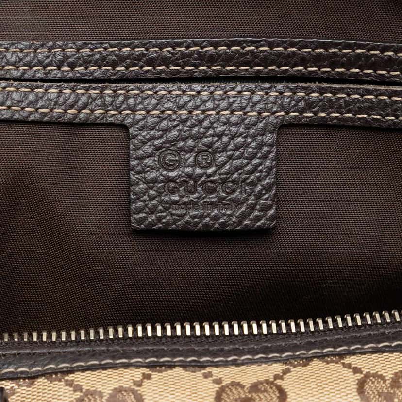 Gucci Medium GG Crystal Joy Boston Bag Beige Canvas Very good condition - Box View