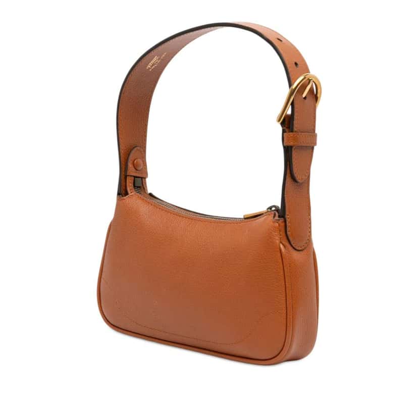 Gucci Mini Leather Aphrodite Shoulder Bag Brown Leather Very good condition - Back View