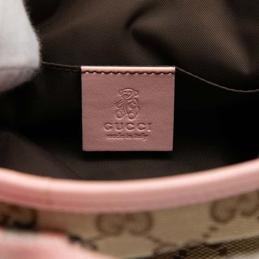 Gucci Childrens Mini GG Canvas Web Handbag Beige Canvas Very good condition - Box View