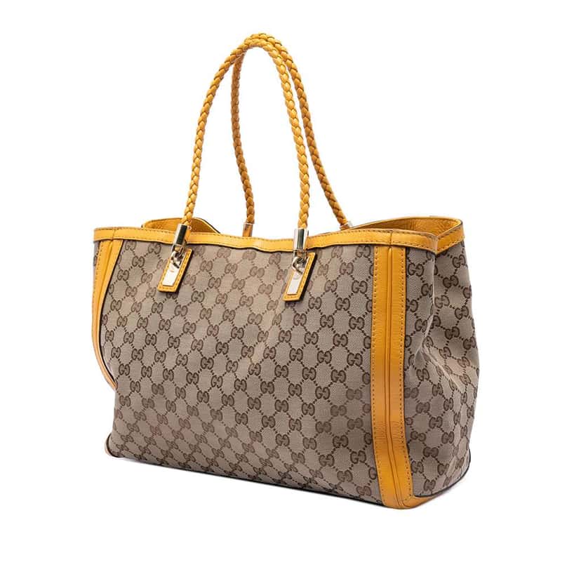 Gucci Medium GG Canvas Bella Tote Beige Canvas Very good condition - Back View