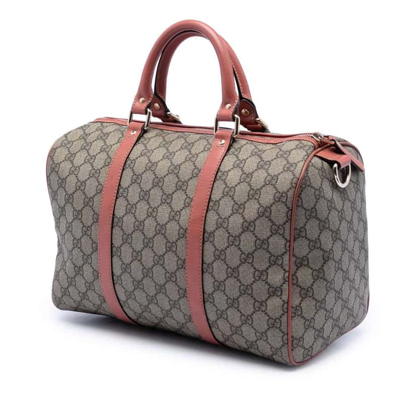 Gucci Medium GG Supreme Joy Boston Bag Beige Canvas Very good condition - Back View