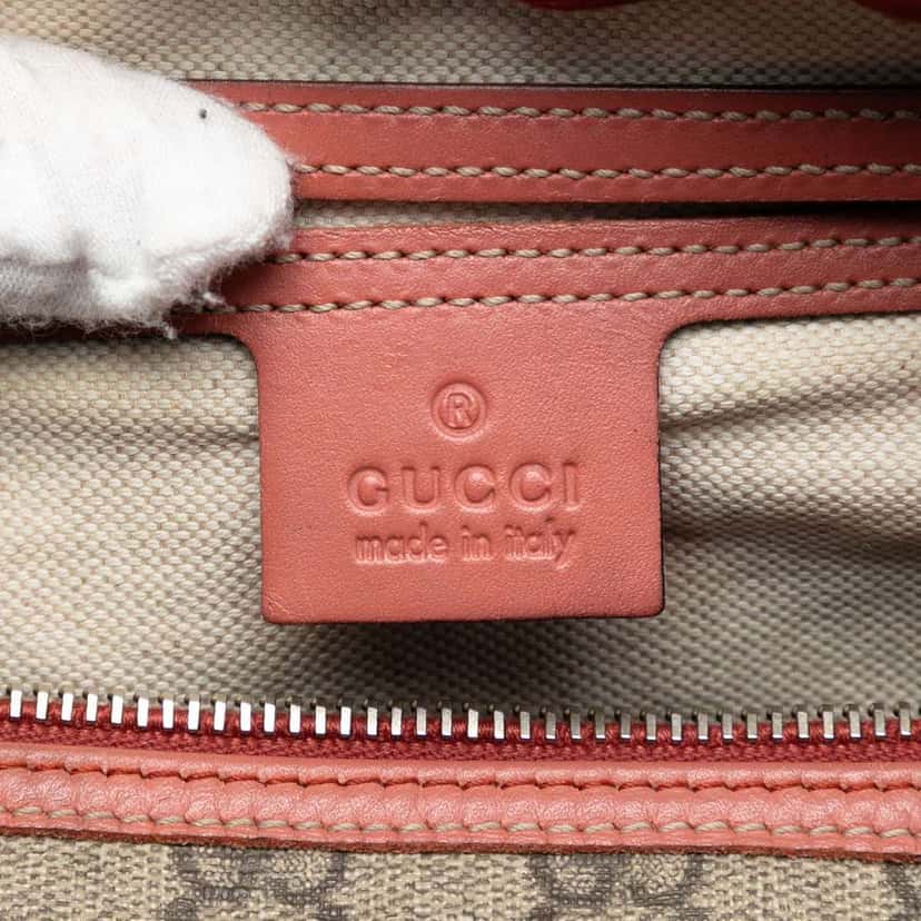 Gucci Medium GG Supreme Joy Boston Bag Beige Canvas Very good condition - Box View