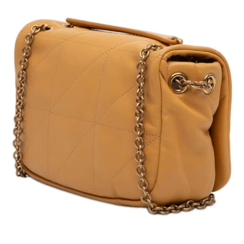 Saint Laurent Mini Quilted Lambskin Jamie 4.3 Shoulder Bag Yellow Leather Very good condition - Back View