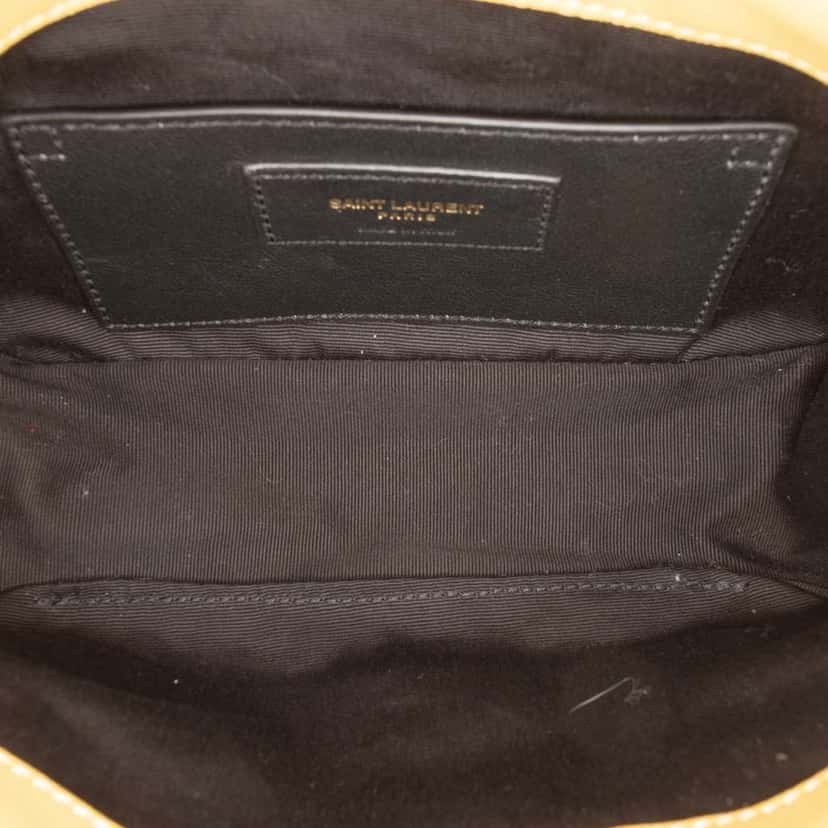 Saint Laurent Mini Quilted Lambskin Jamie 4.3 Shoulder Bag Yellow Leather Very good condition - Model View