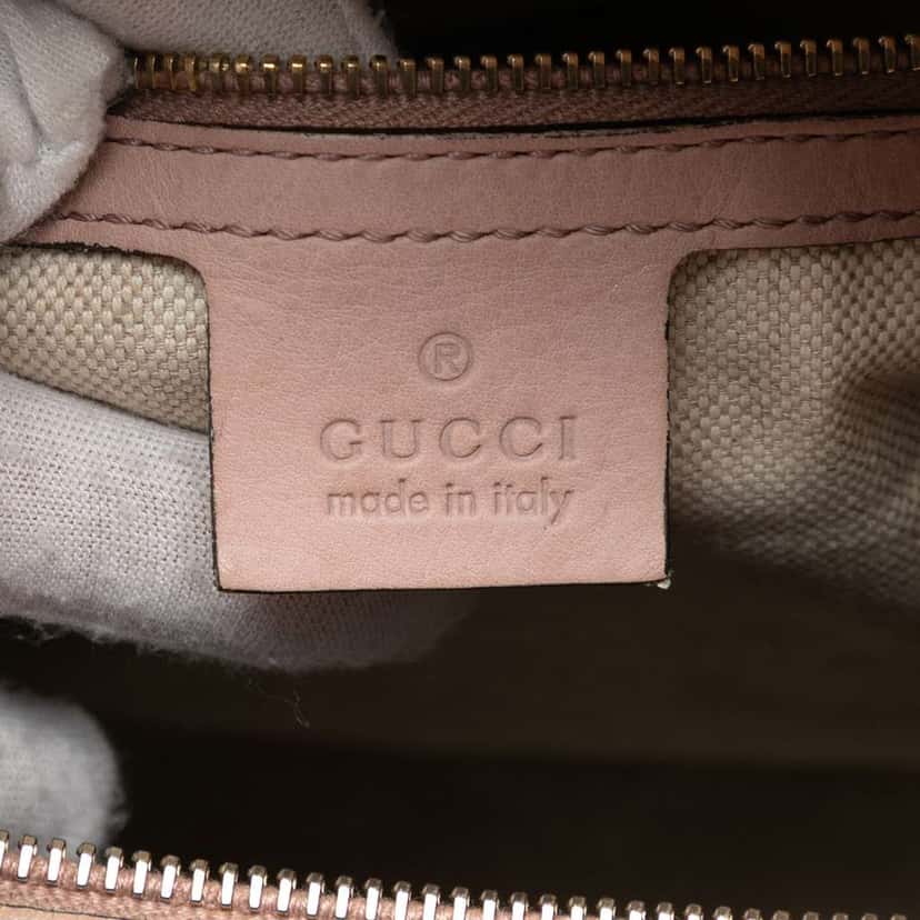 Gucci Medium Microguccissima Trimmed Calfskin Joy Boston Bag Pink Leather Very good condition - Box View