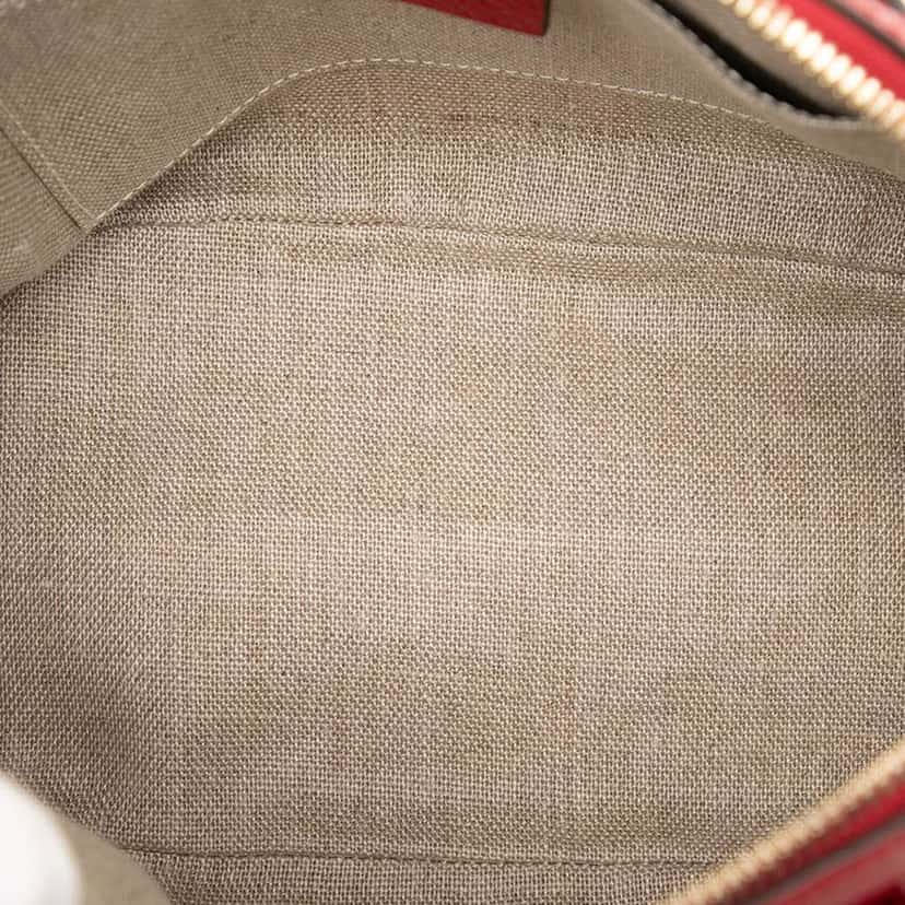 Gucci Mini Leather GG Charm Dome Satchel Red Leather Very good condition - Model View