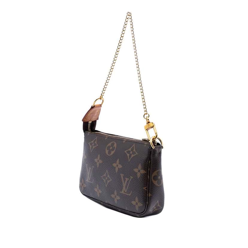 Louis Vuitton Monogram Mini Pochette Accessoires Brown Very good condition - Back View