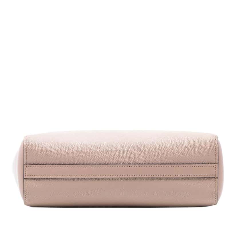 Prada Soft Calf Trimmed Saffiano Lux Open Convertible Tote Brown Leather Very good condition - Inside View