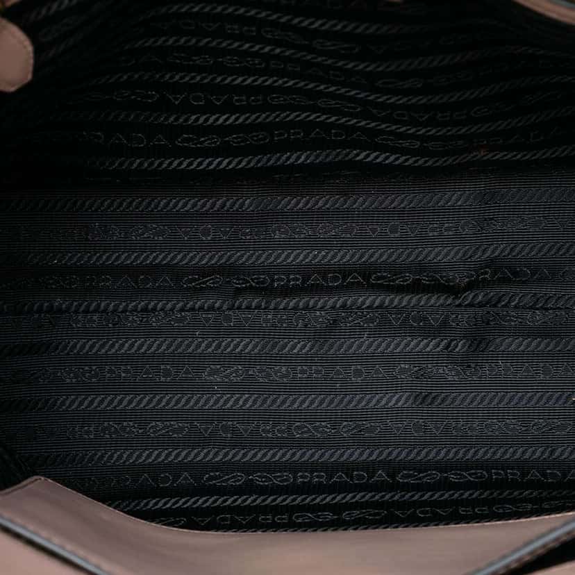 Prada Soft Calf Trimmed Saffiano Lux Open Convertible Tote Brown Leather Very good condition - Model View