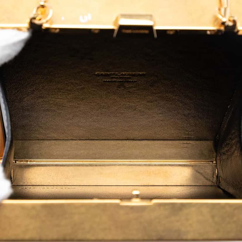 Saint Laurent Acrylic Tuxedo Box Clutch on Chain Black Very good condition - Model View