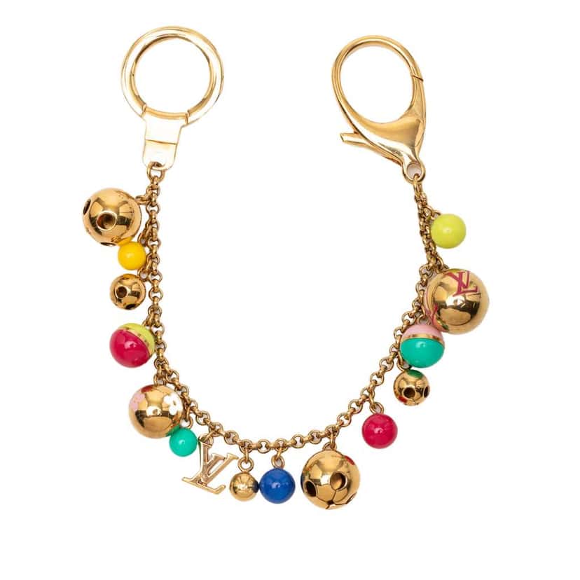 Louis Vuitton Gold Plated Chaine Grelots Bag Charm and Key Holder Gold Metal Very good condition - Back View