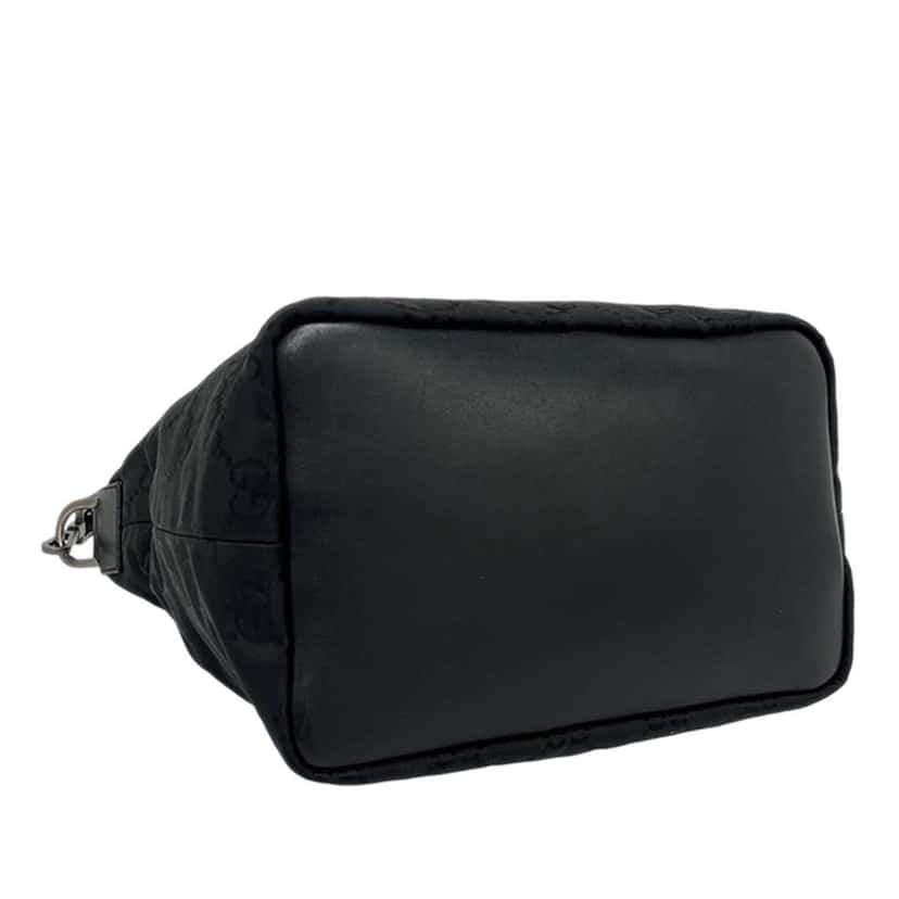 Gucci GG Nylon Bamboo Shoulder Bag Black Very good condition - Inside View