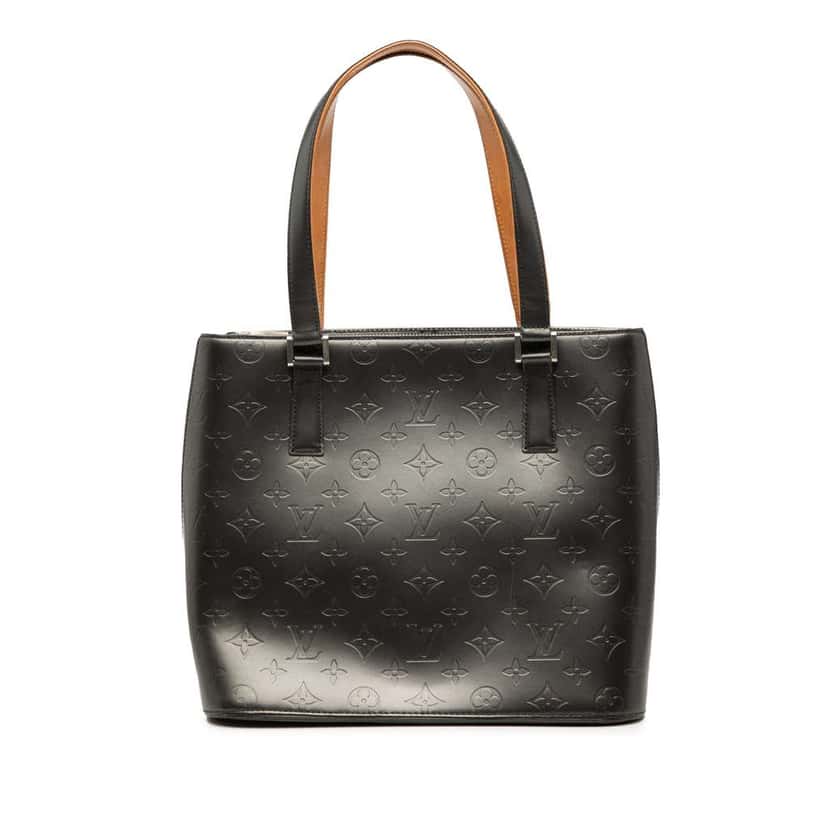 Louis Vuitton Monogram Mat Stockton Grey Leather Very good condition - Front View