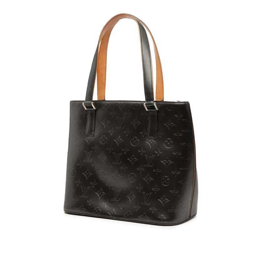 Louis Vuitton Monogram Mat Stockton Grey Leather Very good condition - Back View