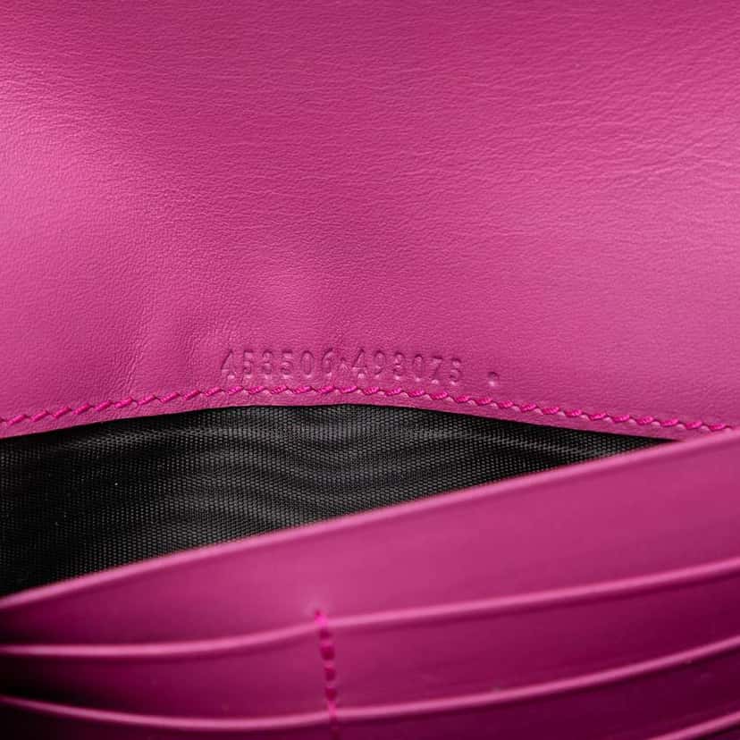 Gucci GG Supreme Padlock Wallet On Chain Beige Canvas Very good condition - Box View