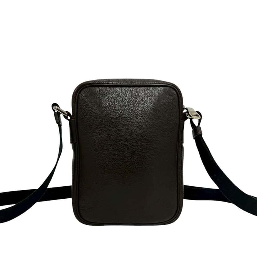 Loewe Leather Anagram Crossbody Brown Leather Very good condition - Back View