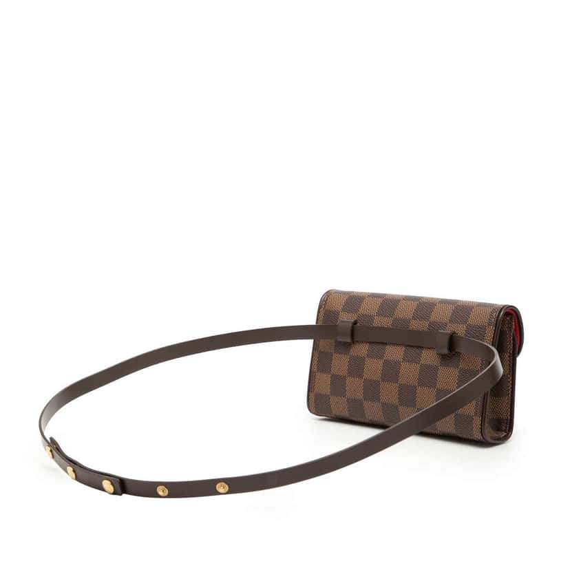 Louis Vuitton Damier Ebene Pochette Florentine Brown Very good condition - Back View
