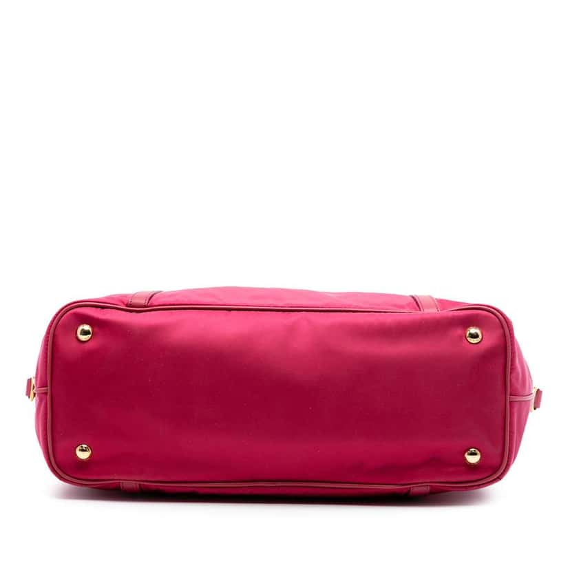 Prada Saffiano Trimmed Tessuto Satchel Pink Very good condition - Inside View