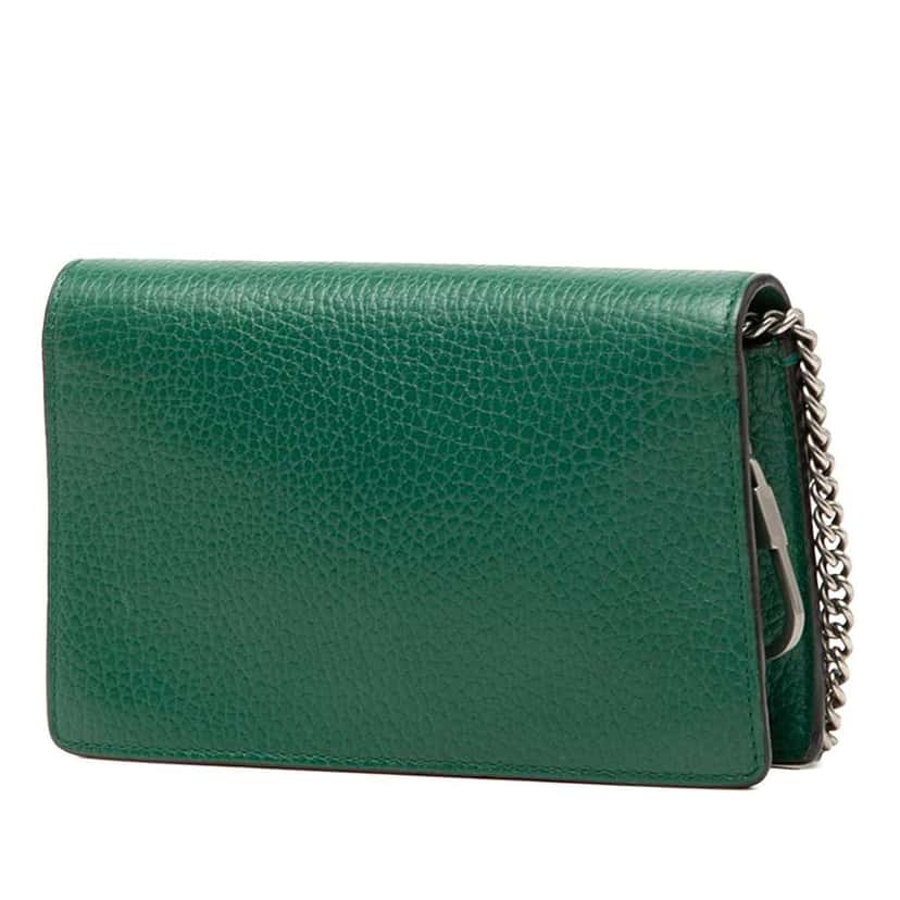 Gucci Mini Leather Dionysus Crossbody Green Leather Very good condition - Back View