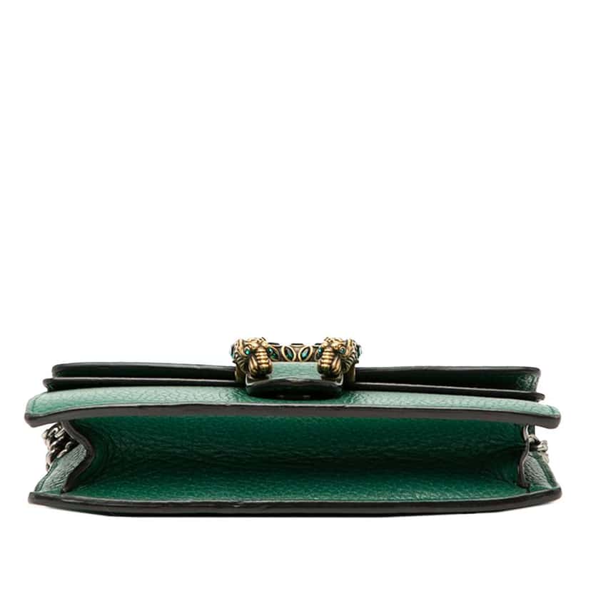 Gucci Mini Leather Dionysus Crossbody Green Leather Very good condition - Inside View
