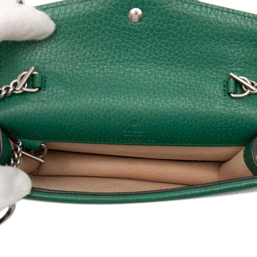 Gucci Mini Leather Dionysus Crossbody Green Leather Very good condition - Model View
